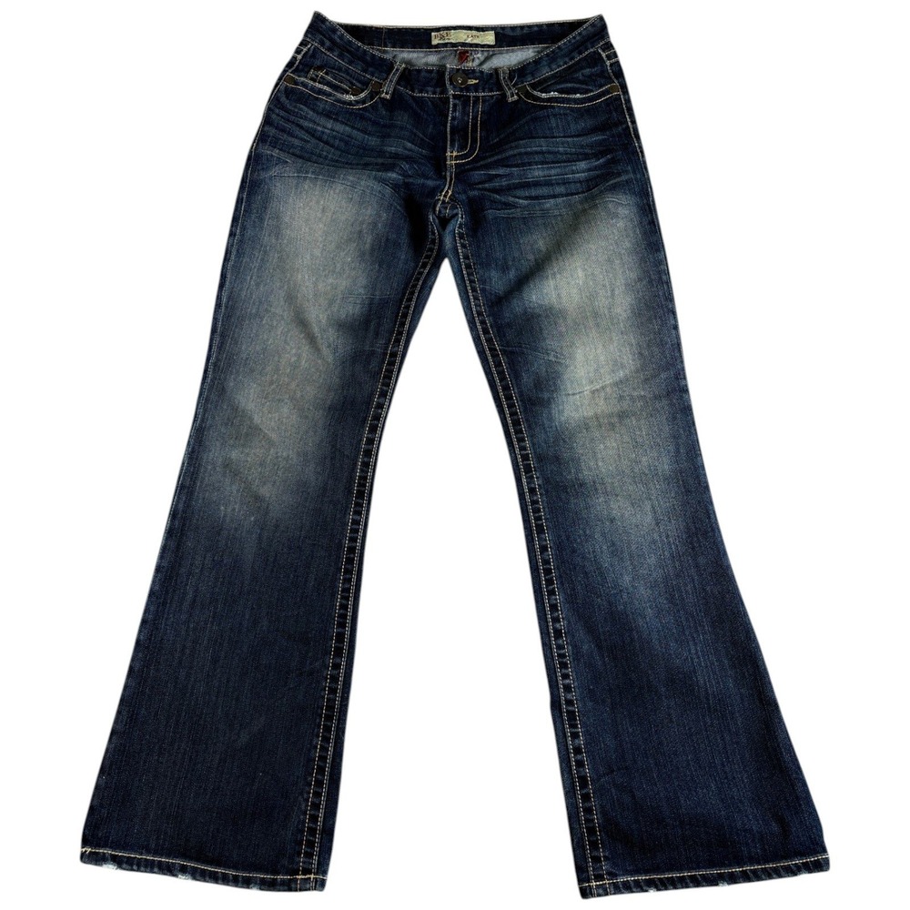 BKE Kate Jeans Women 26 Dark Wash Faded‎ Bootcut Stretch Midrise Western Cowboy